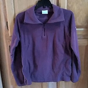 Columbia Sz M Purple Half Zip Pullover